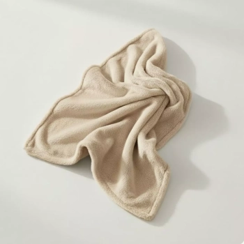 Kocyk Niemowlęcy 100x75 Minky Plush Dwustronny Jasny beż